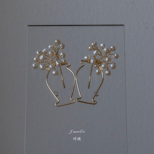 JWOO浪漫淡水珍珠原创设计耳环