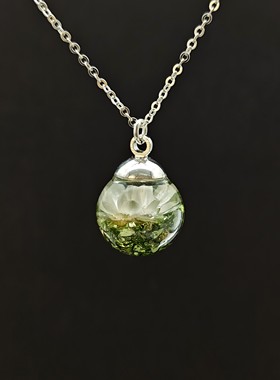 原创雏菊金银岛925纯银项链女