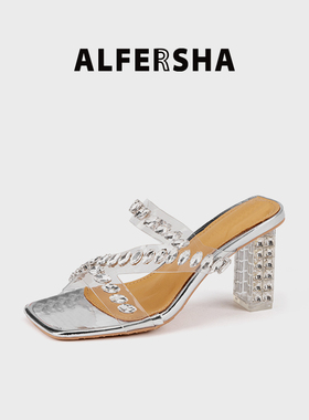 阿芙莎手工鞋27316夏季新款百搭气质露趾高跟凉鞋B