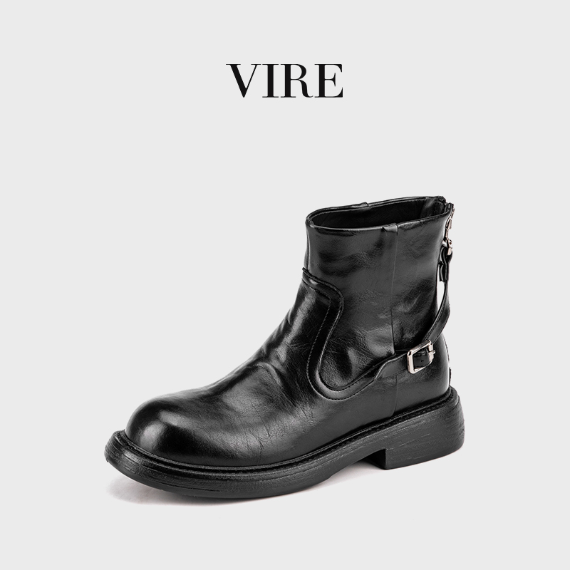VIRE/M9359B冬季新款法式个性时尚低跟短靴B