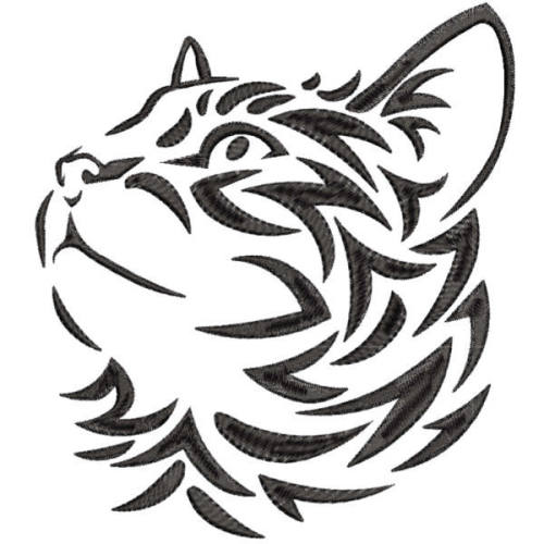 单色小猫·头绣花刺绣文件家用商用绣花机通用格式emb dst vp3