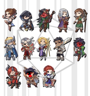 【影巷】DND龙与地下城5E基础13职业token指示物 亚克力立牌