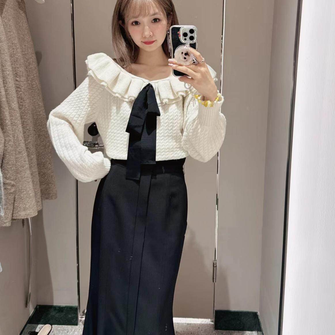 HLP娘娘新品蝴蝶结毛衣