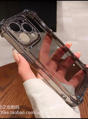 加厚大四角适用华为畅享80手机壳60防摔70S透明70X简约畅玩70Plus麦芒40/30/20荣耀Power软GTpro透黑色保护套