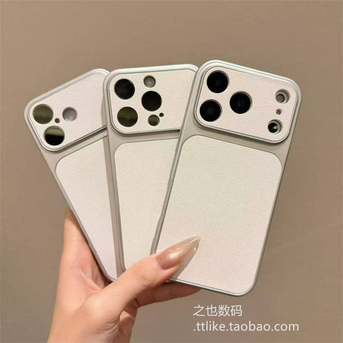 小羊皮皮纹大视窗适用appleiPhone17promax手机壳16/15Pro防摔11苹果14plus精孔13防摔12Promax软薄简约潮流1