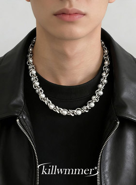 个性潮流珍珠锁骨链男女通用