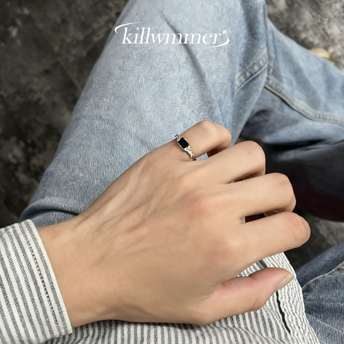 复古个性925银戒指男小众设计感