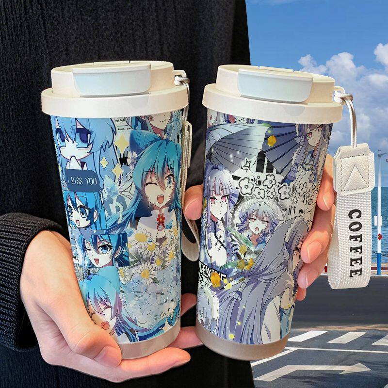 大师兄脑子有坑保温杯不锈钢吸管双饮大容量咖啡水杯学生高颜值