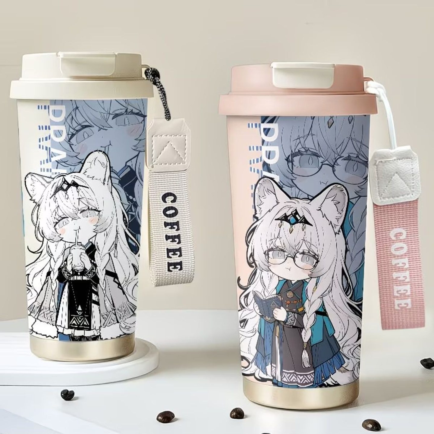 明日方舟Q版初雪保温杯双