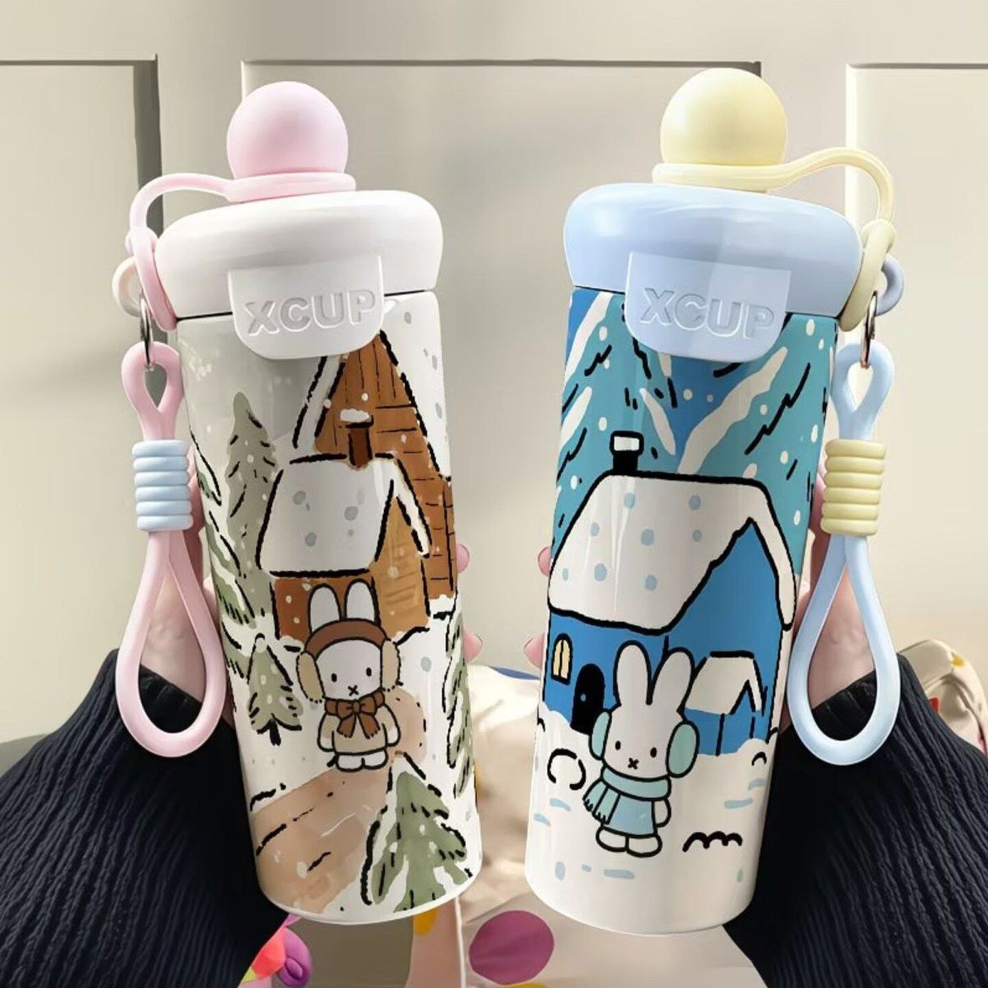 韩系米菲兔可爱吸管保温