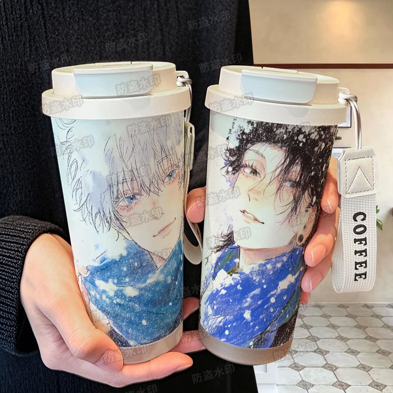 五条悟保温杯316不锈钢吸管