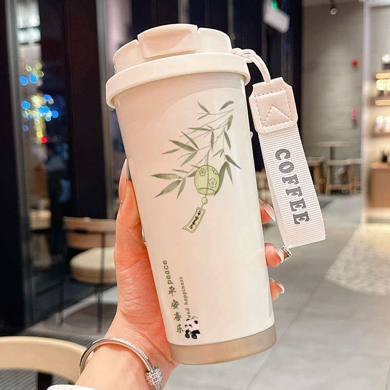 竹子手办周边保温杯吸管大容量