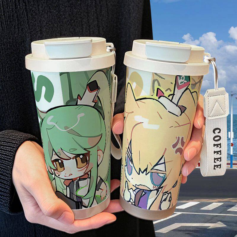 大师兄脑子有坑保温杯不锈钢吸管双饮大容量咖啡水杯学生高颜值一