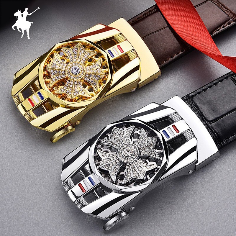 时来运转皮带真皮男士2024新款双面头层牛皮腰带正品高档品牌裤带