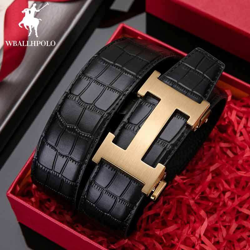 男士头层牛皮商务皮带