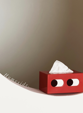 Homeside斜眼纸巾盒趣味餐巾纸收纳创意抽屉式可爱卡通桌面摆件