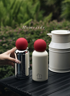 Homeside红鼻头保温杯ins不锈钢红色车载便携水杯礼物随行咖啡杯
