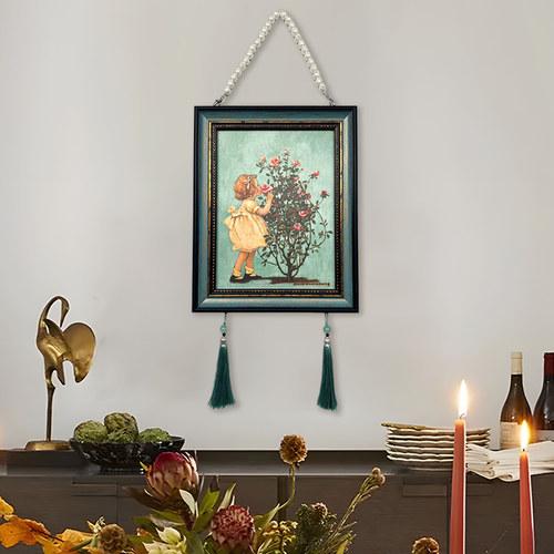 法式复古人物艺术玄关装饰画