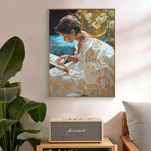 客厅复古人物艺术背景墙装饰画