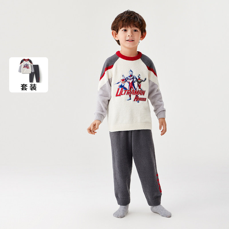 巴拉巴拉【商场同款】宝宝睡衣套装冬季加厚半边绒男童家居服保暖,童装/婴儿装/亲子装,家居服套装,淘宝优惠券,粉丝福利购,淘宝优惠卷