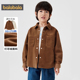 新款 纯棉上衣2025秋装 儿童灯芯绒外套衬衣潮 长袖 巴拉巴拉男童衬衫