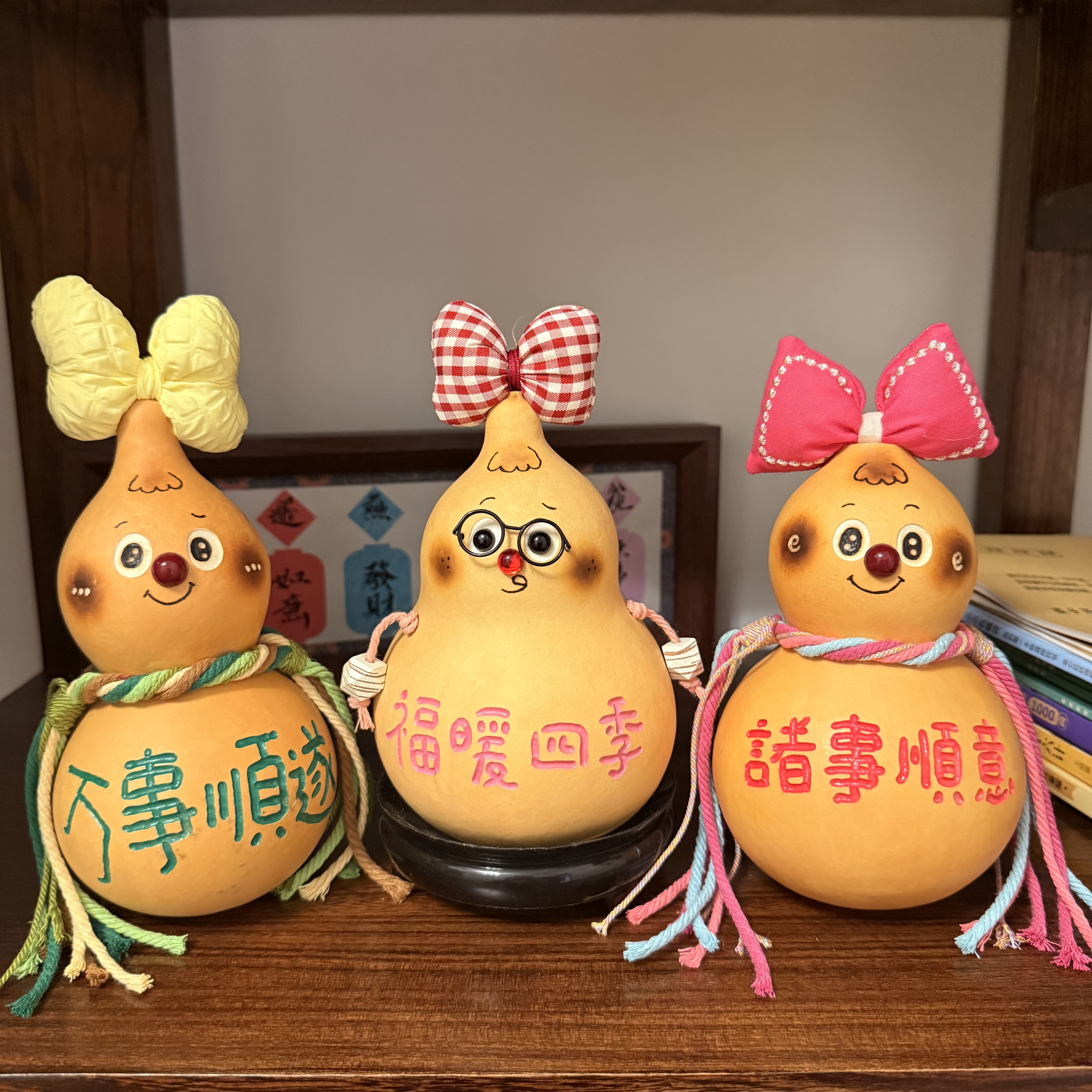 (帮刻字)非遗文创天然真葫芦摆件可爱工艺品创意礼品教师节礼物