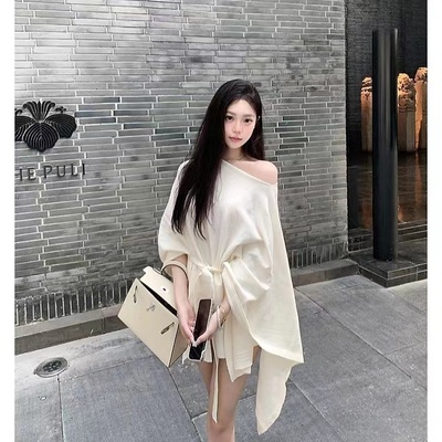 大码一字肩上衣打底衫女秋冬