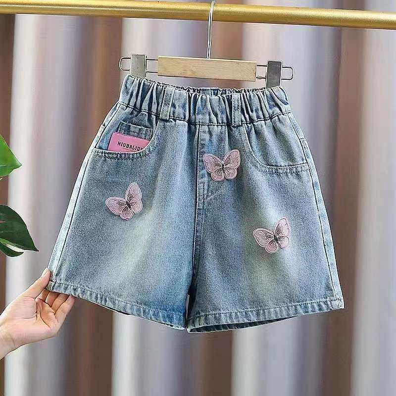 女童牛仔短裤夏季薄款2025新款洋气五分裤女孩外穿中大童休闲热裤