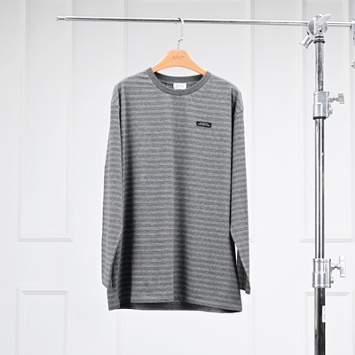 1oo%棉26早春宽松圆领长袖T恤女