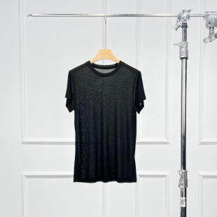 亲肤凉爽兰精天丝黑白上衣女士圆领短袖 26夏季 T恤 Eco 沃伦海龙