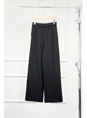 沃伦海龙 | Norm 百搭都市日常通勤长裤斜纹空气阔腿黑色休闲裤女