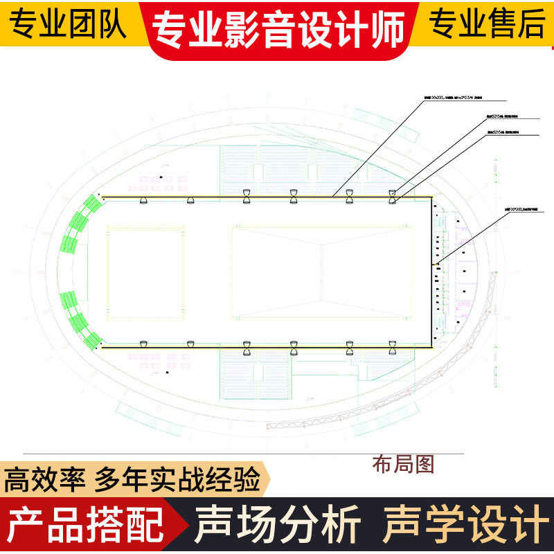 扬声器布局模拟声覆盖均匀度