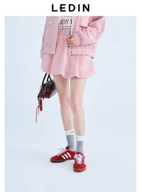 【商场同款】乐町条纹花苞裙25春季新款少女粉色半身裙C2GEF1309*