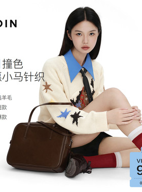 【向涵之同款】乐町星愿小马短款卡通针织衫春宽松毛衣C2EEG1227