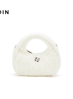 【商场同款】乐町2024年冬季新品精致毛毛手拎包C1YFE4383