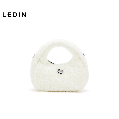 【商场同款】乐町2024年冬季新品精致毛毛手拎包C1YFE4383