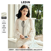 娃娃裙C1FAE3422 俏皮连衣裙秋新款 商场同款 乐町清透镂空A版