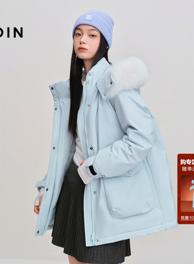 【三防】乐町派克狐狸毛羽绒服女装2025年冬季新款轻户外保暖外套