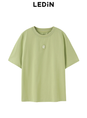 乐町夏季基础后背字母印花短袖T恤C1CNE2D02