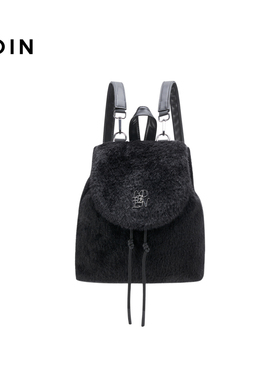 【商场同款】乐町2024年冬季新品学院毛绒双肩包C2YFE4357