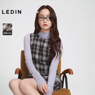 新款 连衣裙女装 乐町磨毛格纹呢A版 保暖裙子C1FAF4366 商场同款