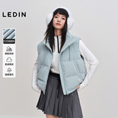 简约短款 新款 背心羽绒服外穿 25冬季 乐町灯芯绒面料羽绒马甲女装