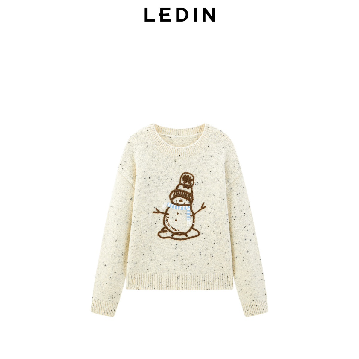 【商场同款】乐町点点雪人图案套衫年冬季新款毛衣C1EEE4418