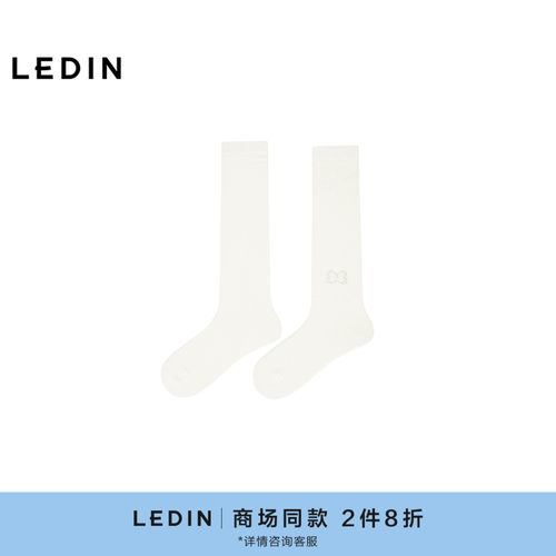 【商场同款】乐町烫钻设计短袜夏季新款白色纯色百搭袜C1YGG2199