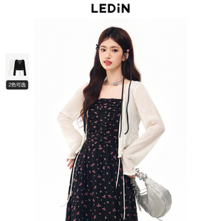 开衫 绑带花边线毛针织衫 C1EDE2208 新款 乐町2024夏季