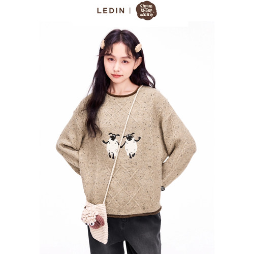 乐町商场同款撞边线套衫冬新款毛衣C2EEE4204