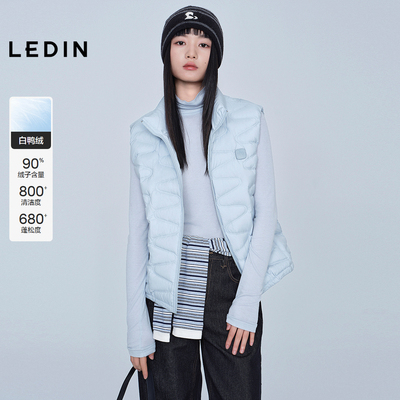 【商场同款】乐町亮彩色羽绒服马夹女2025冬季新款马甲C2AHF4226