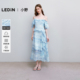 商场同款 乐町小野联名合作系列印花两穿25夏连衣裙C1FAF2436