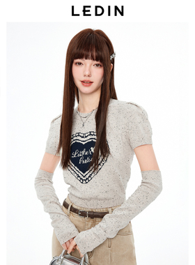 【商场同款】乐町袖套款针织线套衫女秋季上衣C1EEE3301