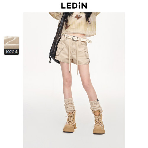 乐町夏季新款辣妹修身工装短裤C2GCE2501